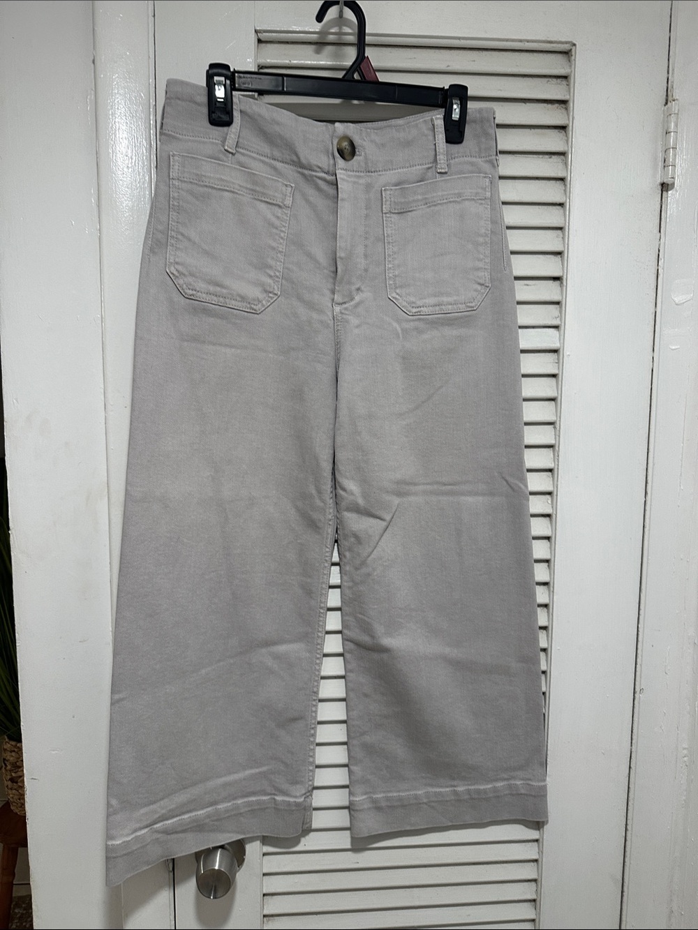 Anthropologie The Denim Colette Cropped Wide-Leg Jeans Size 28P - Picture 2 of 10